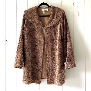 Vintage Cartise International Gold Brown Super Soft Coat Size 8